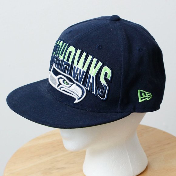 Seattle Seahawks Hat Mens 7 1/8 Blue Fitted NFL 59FIFTY - Picture 3 of 8
